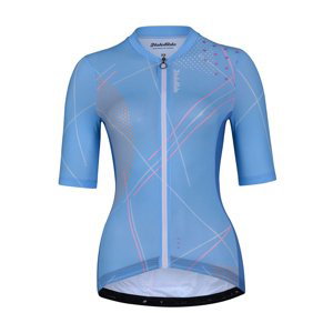 HOLOKOLO Cyklistický dres s krátkým rukávem - SPARKLE LADY - světle modrá