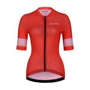 HOLOKOLO Cyklistický dres s krátkým rukávem - RAINBOW LADY - červená XL