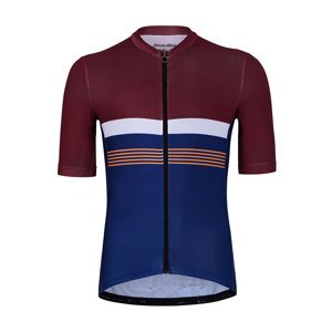 HOLOKOLO Cyklistický dres s krátkým rukávem - SPORTY - modrá/bordó S
