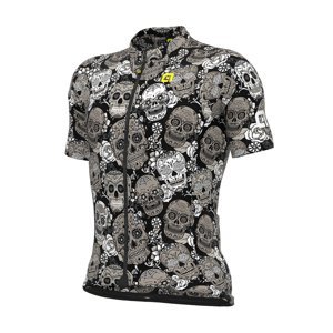 ALÉ Cyklistický dres s krátkým rukávem - MEXICO - černá/šedá/bílá L