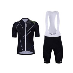 HOLOKOLO Cyklistický krátký dres a krátké kalhoty - SPARKLE - černá