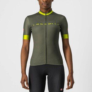 CASTELLI Cyklistický dres s krátkým rukávem - GRADIENT LADY - bílá/žlutá/zelená/růžová L