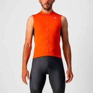 CASTELLI Cyklistický dres bez rukávů - ENTRATA VI - šedá/oranžová