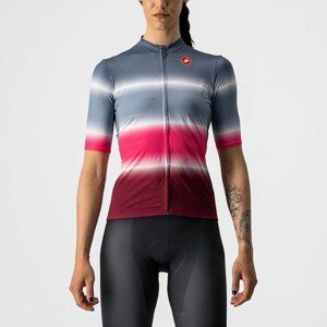 CASTELLI Cyklistický dres s krátkým rukávem - DOLCE LADY - bordó/modrá