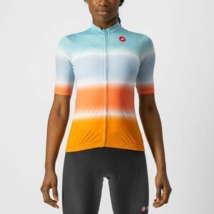 CASTELLI Cyklistický dres s krátkým rukávem - DOLCE LADY - oranžová/modrá XS