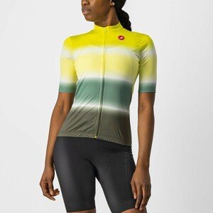 CASTELLI Cyklistický dres s krátkým rukávem - DOLCE LADY - žlutá/zelená M