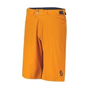 SCOTT Cyklistické kalhoty krátké bez laclu - TRAIL FLOW - oranžová L