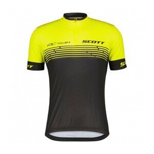SCOTT Cyklistický dres s krátkým rukávem - RC TEAM 20 SS - žlutá/černá M