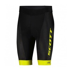SCOTT Cyklistické kalhoty krátké bez laclu - RC TEAM ++ 2022 - černá/žlutá
