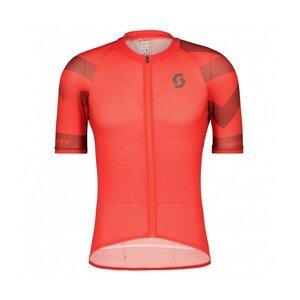 SCOTT Cyklistický dres s krátkým rukávem - RC PREMIUM CLIMBER - červená/šedá M