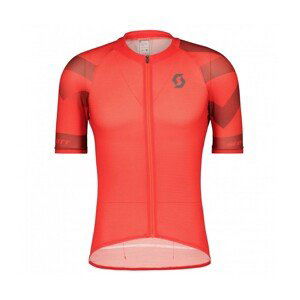 SCOTT Cyklistický dres s krátkým rukávem - RC PREMIUM CLIMBER - červená/šedá XL