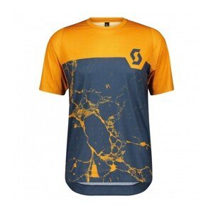 SCOTT Cyklistický dres s krátkým rukávem - TRAIL VERTIC PRO SS - oranžová/modrá L