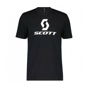 SCOTT Cyklistické triko s krátkým rukávem - ICON SS - černá/bílá