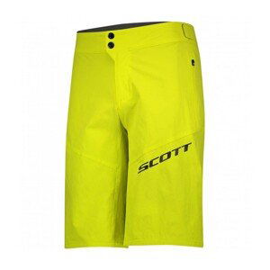 SCOTT Cyklistické kalhoty krátké bez laclu - ENDURANCE LS/FIT - žlutá