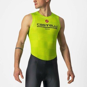CASTELLI Cyklistické triko bez rukávů - PRO MESH BL - žlutá S