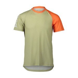 POC Cyklistický dres s krátkým rukávem - MTB PURE - oranžová/zelená