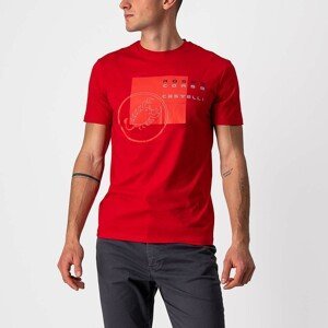 CASTELLI Cyklistické triko s krátkým rukávem - MAURIZIO TEE - červená