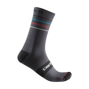 CASTELLI Cyklistické ponožky klasické - ENDURANCE 15 - šedá L-XL