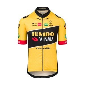 AGU Cyklistický dres s krátkým rukávem - JUMBO-VISMA 2022 - černá/žlutá XS
