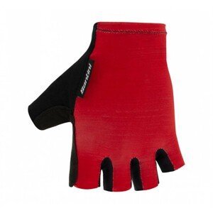 SANTINI Cyklistické rukavice krátkoprsté - CUBO  - červená XL