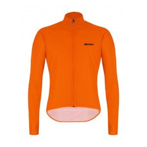 SANTINI Cyklistická větruodolná bunda - NEBULA PURO - oranžová