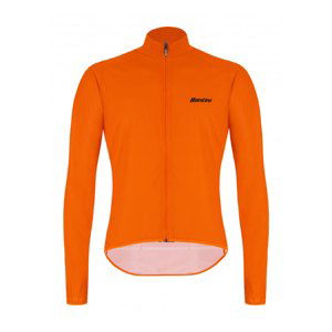 SANTINI Cyklistická větruodolná bunda - NEBULA PURO - oranžová 3XL