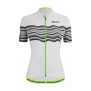 SANTINI Cyklistický dres s krátkým rukávem - TONO PROFILO LADY - zelená/bílá/černá 2XL