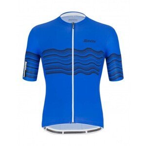 SANTINI Cyklistický dres s krátkým rukávem - TONO PROFILO - modrá 2XL