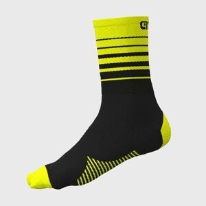 ALÉ Cyklistické ponožky klasické - ONE - černá/žlutá M