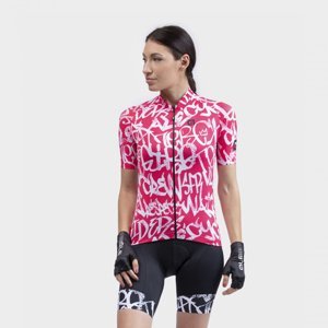 ALÉ Cyklistický dres s krátkým rukávem - ALÉ SOLID RIDE LADY - červená/bílá L