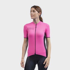 ALÉ Cyklistický dres s krátkým rukávem - COLOR BLOCK LADY - růžová 2XL