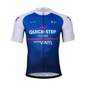 BONAVELO Cyklistický dres s krátkým rukávem - QUICKSTEP 2022 - modrá/bílá M