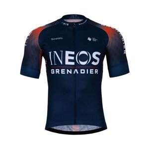 BONAVELO Cyklistický dres s krátkým rukávem - INEOS GRENADIERS '22 - modrá/červená 6XL