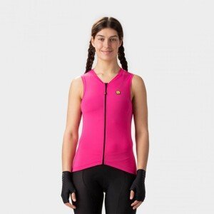 ALÉ Cyklistický dres bez rukávů - COLOR BLOCK LADY - růžová XL
