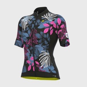 ALÉ Cyklistický dres s krátkým rukávem - PR-S GARDEN LADY - černá/modrá/oranžová/růžová S