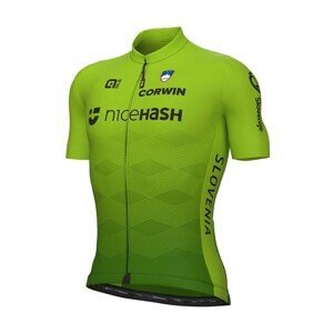 ALÉ Cyklistický dres s krátkým rukávem - SLOVENIA NATIONAL 22 - zelená XL