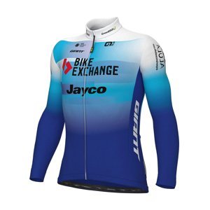 ALÉ Cyklistický dres s dlouhým rukávem zimní - BIKE EXCHANGE 2022 - modrá/bílá L