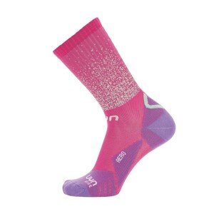 UYN Cyklistické ponožky klasické - AERO LADY - fialová/bílá/růžová 41-42