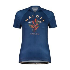 MALOJA Cyklistický dres s krátkým rukávem - GANESM. 1/2 LADY - modrá XL