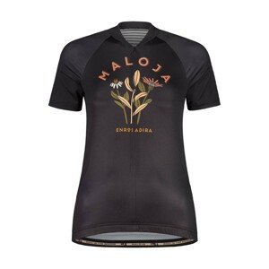 MALOJA Cyklistický dres s krátkým rukávem - MALOJA GANESM. 1/2 - černá XS