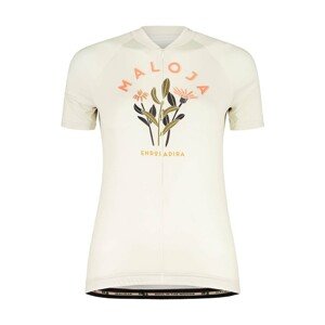 MALOJA Cyklistický dres s krátkým rukávem - GANESM. 1/2 LADY - ivory/béžová XS