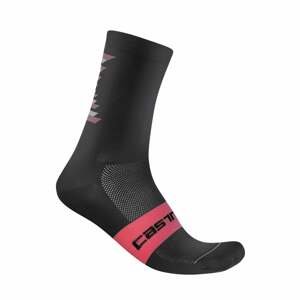 CASTELLI Cyklistické ponožky klasické - GIRO D'ITALIA 2022 - růžová/černá S-M