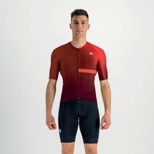 SPORTFUL Cyklistický dres s krátkým rukávem - BOMBER - červená 2XL