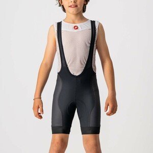 CASTELLI Cyklistické kalhoty krátké s laclem - COMPETIZIONE KIDS - černá/bílá 8Y