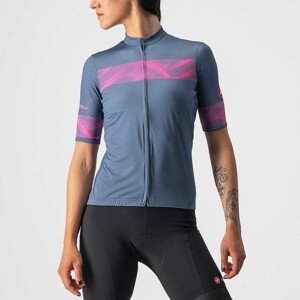 CASTELLI Cyklistický dres s krátkým rukávem - FENICE LADY - modrá/růžová XS