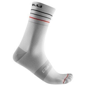 CASTELLI Cyklistické ponožky klasické - ENDURANCE 15 - bílá