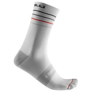 CASTELLI Cyklistické ponožky klasické - ENDURANCE 15 - bílá S-M