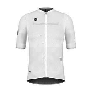GOBIK Cyklistický dres s krátkým rukávem - CARRERA 2.0 MOON - bílá