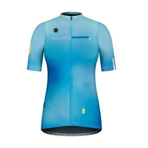 GOBIK Cyklistický dres s krátkým rukávem - STARK ZIRCON LADY - světle modrá/modrá XS