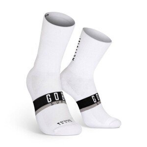 GOBIK Cyklistické ponožky klasické - SUPERB STANDARD - bílá